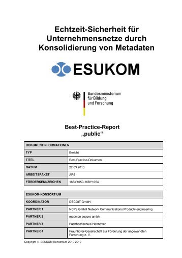 ESUKOM Best Practice Report
