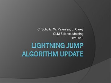 Lightning Jump Algorithm Update - GOES-R