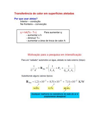 TransferÃªncia de calor em superfÃ­cies aletadas - Unisinos