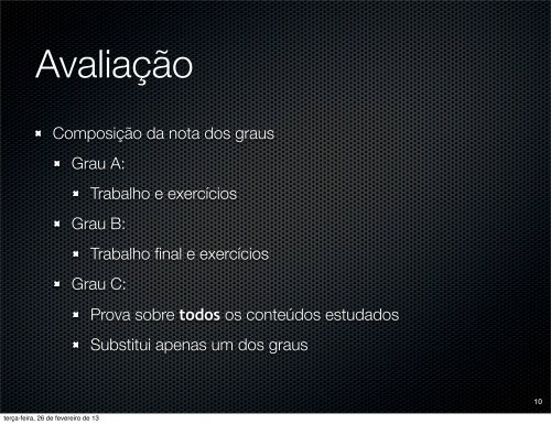 ApresentaÃ§Ã£o da disciplina - Unisinos