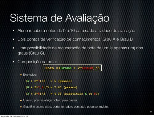 ApresentaÃ§Ã£o da disciplina - Unisinos