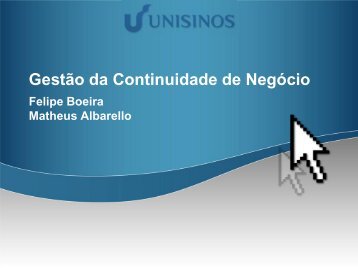 4.4 Escopo do programa de GCN - Unisinos