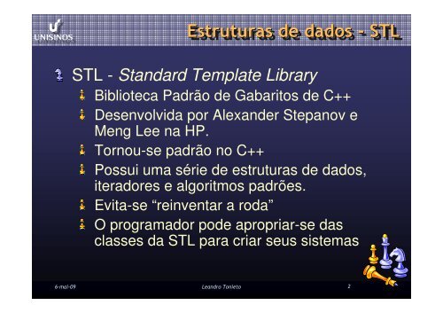 Estruturas de dados com STL - Unisinos