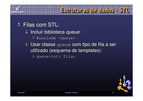 Estruturas de dados com STL - Unisinos