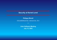 Kernel security (Slides for LSM, July 2002) - SecDev.org
