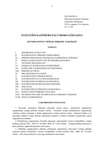 viešųjų pirkimų tarnybos direktoriaus - Panevėžio Kazimiero ...
