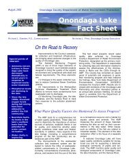 Onondaga Lake Fact Sheet - Onondaga Lake Partnership