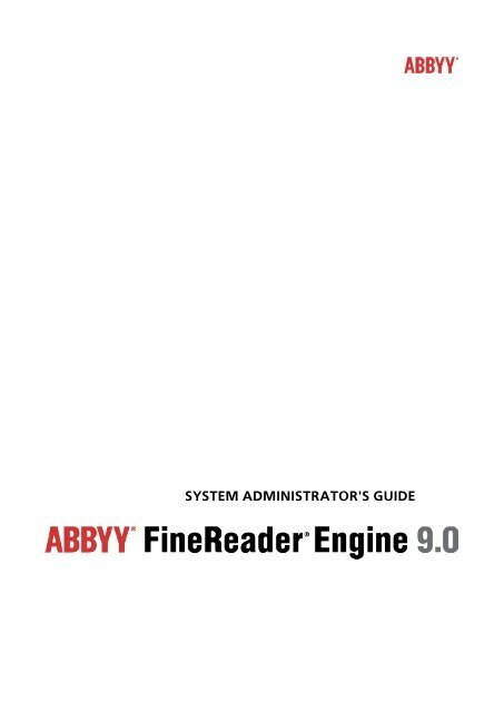 ABBYY FineReader Engine Administrator's Guide - C3000 - Support