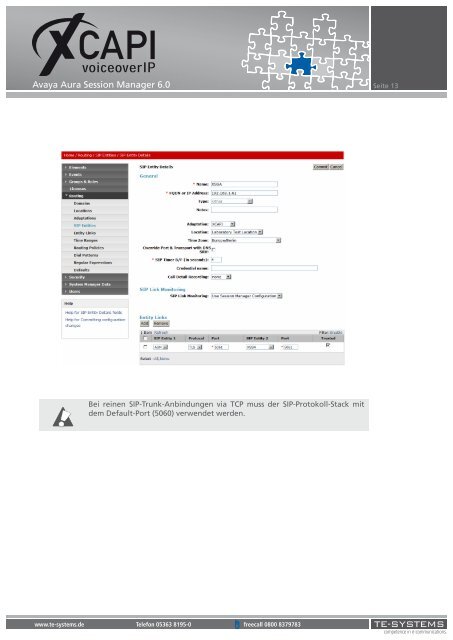 Avaya Aura Session Manager 6.0 - C3000 - Support