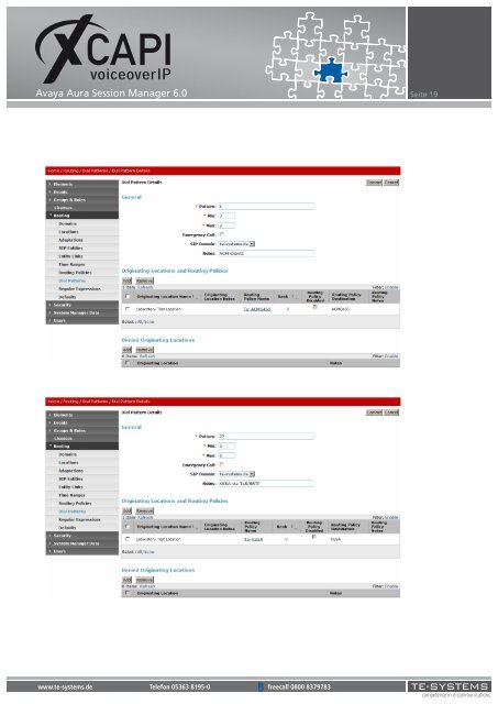 Avaya Aura Session Manager 6.0 - C3000 - Support