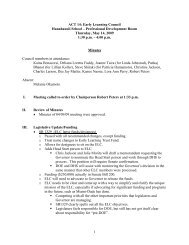 5/14/09 minutes and handouts (PDF) - Early Learning Council