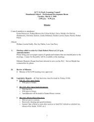 3/3/09 minutes and handout (PDF) - Early Learning Council