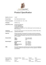 Product Specification - Friedrich Ingredients