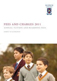 fees And chArges 2011 - Scotch College