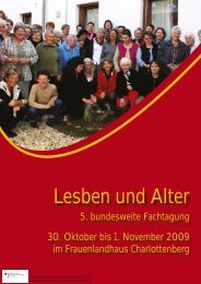 Dokumentation Fachtagung.pdf - Dachverband Lesben und  Alter