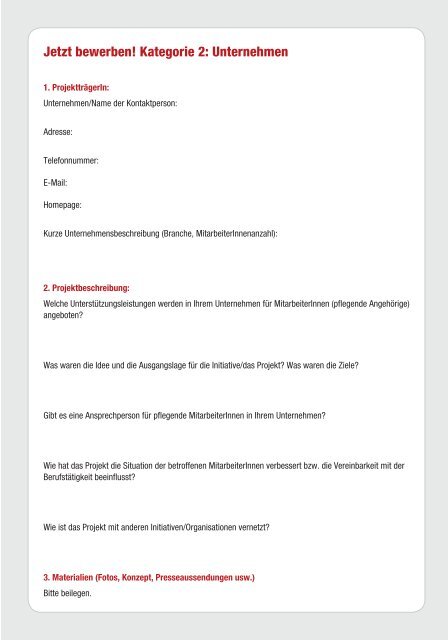 Pflege- und Betreuungspreis 2012 - Interessengemeinschaft ...