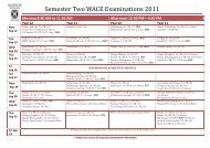 Semester Two WACE Examinations 2011