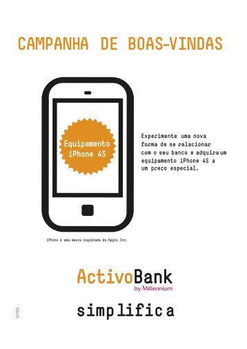 ifica simpl CAMPANHA DE BOAS-VINDAS - ActivoBank