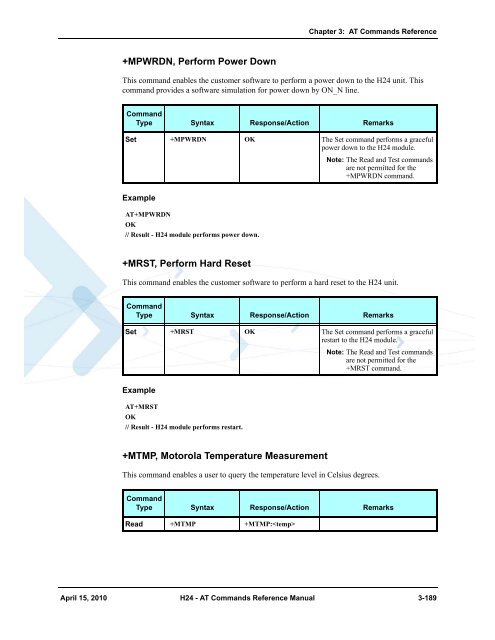 AT Commands Reference Manual - wireless netcontrol GmbH