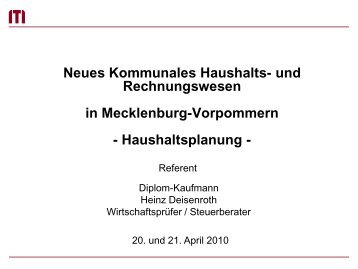 Haushaltsplanung - NKHR-MV