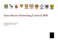 Inter-House Swimming Carnival 2010 - Scotch College