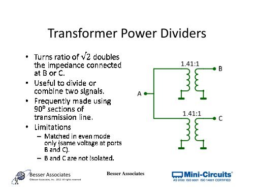 Power Dividers, Couplers and Combiners Combiners