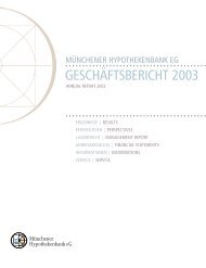 GESCHÄFTSBERICHT 2003 - Münchener Hypothekenbank eG