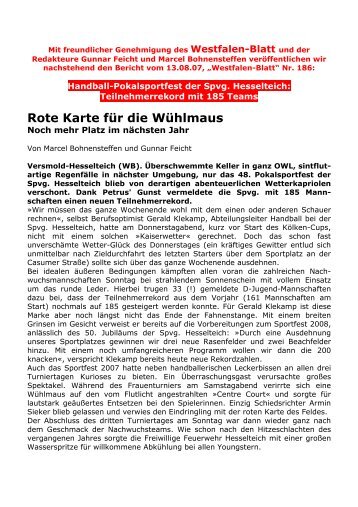 Rote Karte für die Wühlmaus - Spvg. Hesselteich