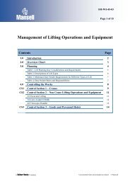 Management of Lifting Operations and Equipment - to return to the ...
