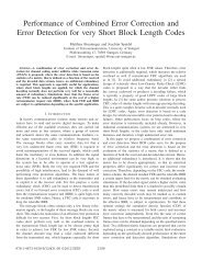 Performance of Combined Error Correction and Error Detection for ...