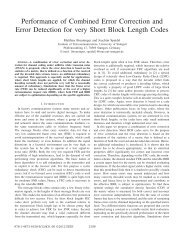 Performance of Combined Error Correction and Error Detection for ...