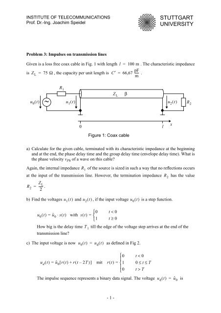 Problem 3 Impulses On Transmission Lines