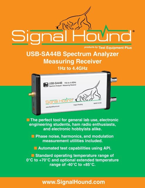 USB-SA44B Spectrum Analyzer Measuring Receiver - Clarke ...