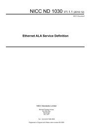 ND1030 Ethernet ALA Service definition - NICC