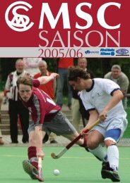 MSC Saison - Münchner Sportclub e.V. - MSC