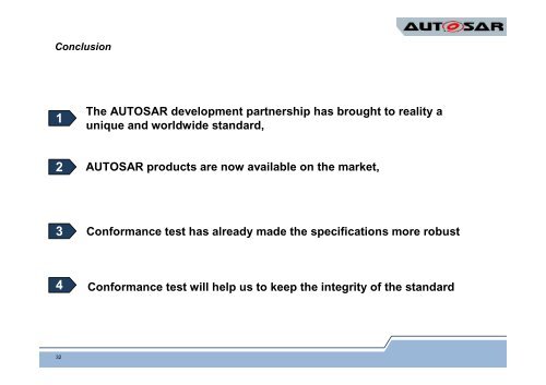 Autosar conformance testing using TTCN-3