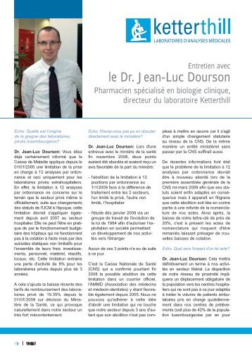 le Dr. Jean-Luc Dourson - LLAM