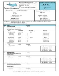 Manufacturing Cost Report - Component Control