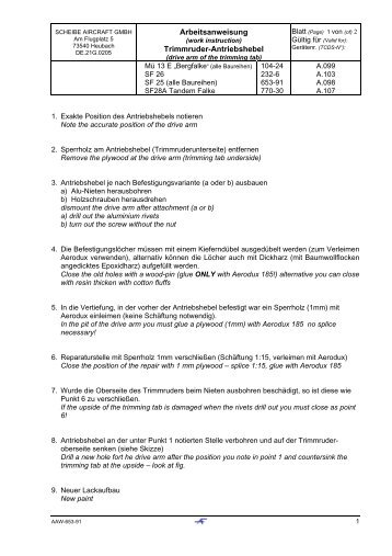 Download Arbeitsanweisung - scheibe aircraft gmbh