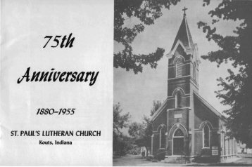 St. Paul Lutheran Church (Kouts) 75th Anniversary - Porter County ...