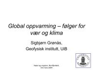 Global oppvarming - fÃ¸lger for utviklingsland - Geofysisk institutt
