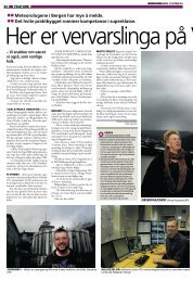 Meteorologene i Bergen har mye Ã¥ melde. Det ... - Geofysisk institutt