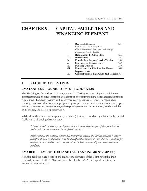 capital facilities and financing element - City of Centralia, WA
