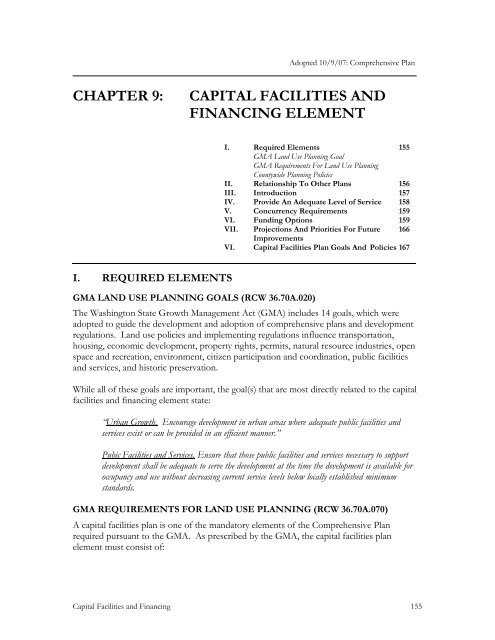 Capital Facilities And Financing Element City Of Centralia Wa Capital Facilities And Financing Element City Of Centralia Wa