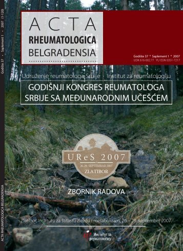 GodiÅ¡te 37 supplement 1 - Institut za reumatologiju