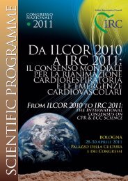 Programma Scientifico IRC2011 - I.R.C. Italian Resuscitation Council