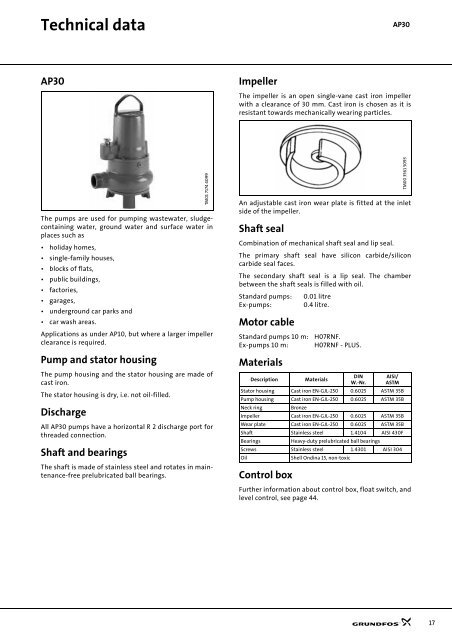 Technical data - Industrial Water Equipment Ltd