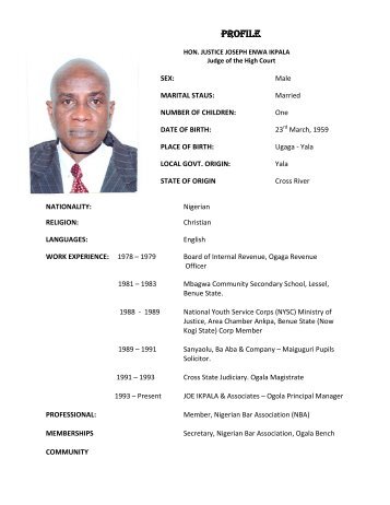 Hon. Justice Joseph Enwa Ikpala