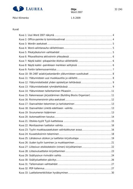 Oppimisteht kirjoittaminen Word 2007.pdf - Laurea ...