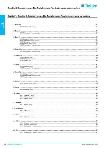 Kapitel 1: Druckluft-Bremssysteme für Zugfahrzeuge ... - Tietjen GmbH